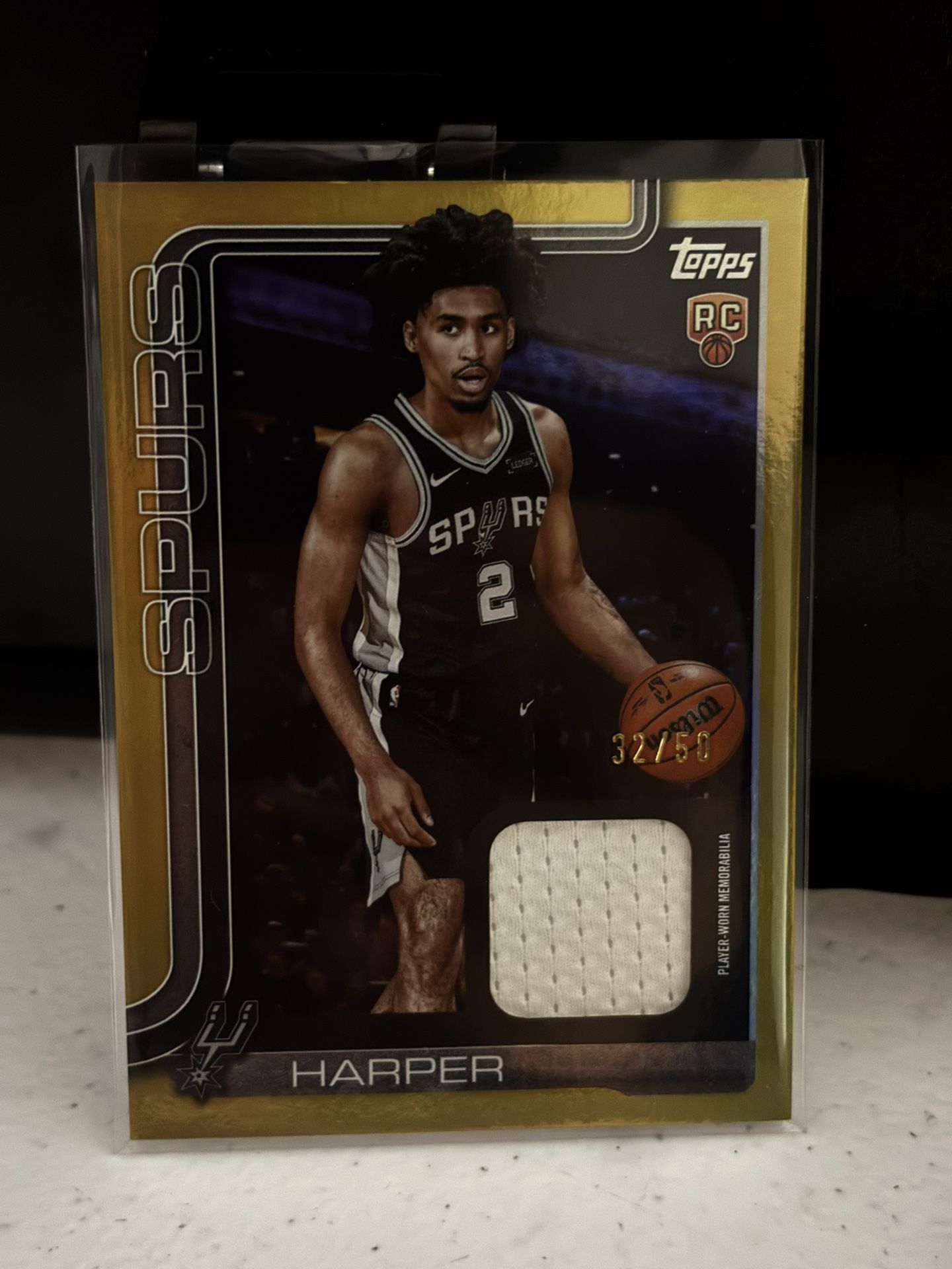 Dylan Harper 2025-26 Topps Gold Rainbow ROOKIE CARD Patch 32/50