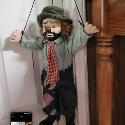 Hobo RUSTY. Porcelain Puppet On Strings