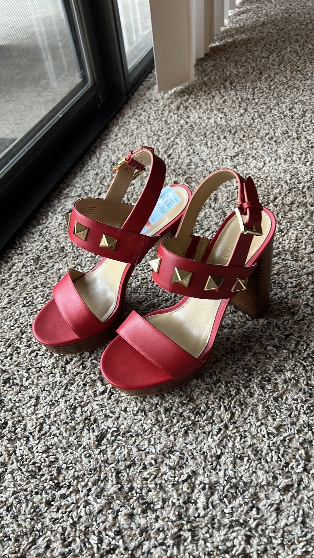Michael Kors Red Block Heels