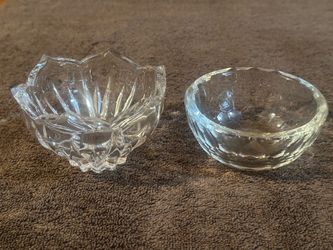 Godinger Shannon Crystal Tulip Bowl (Left) or Round Cut-Crystal Accent Dish (Right)…$18 Each