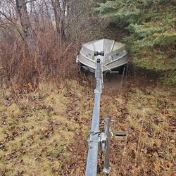 12 Ft Row Boat And Galvanized Trailer 