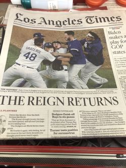La times dodgers championship edition