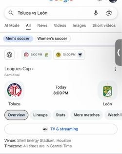 Leagues cup tonight