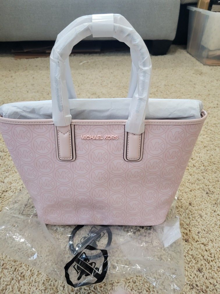 Pink Vinyl Michael Kors Tote