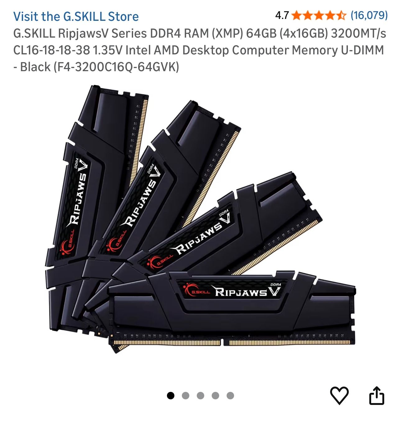 Gskill 64g 3200mts Ddr4