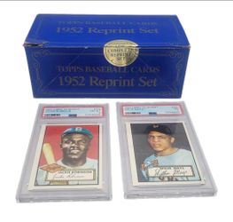 1983 TOPPS ‘52 REPRINT SET PSA 8 Jackie Robinson Willie Mays PSA 7 / No Mantle