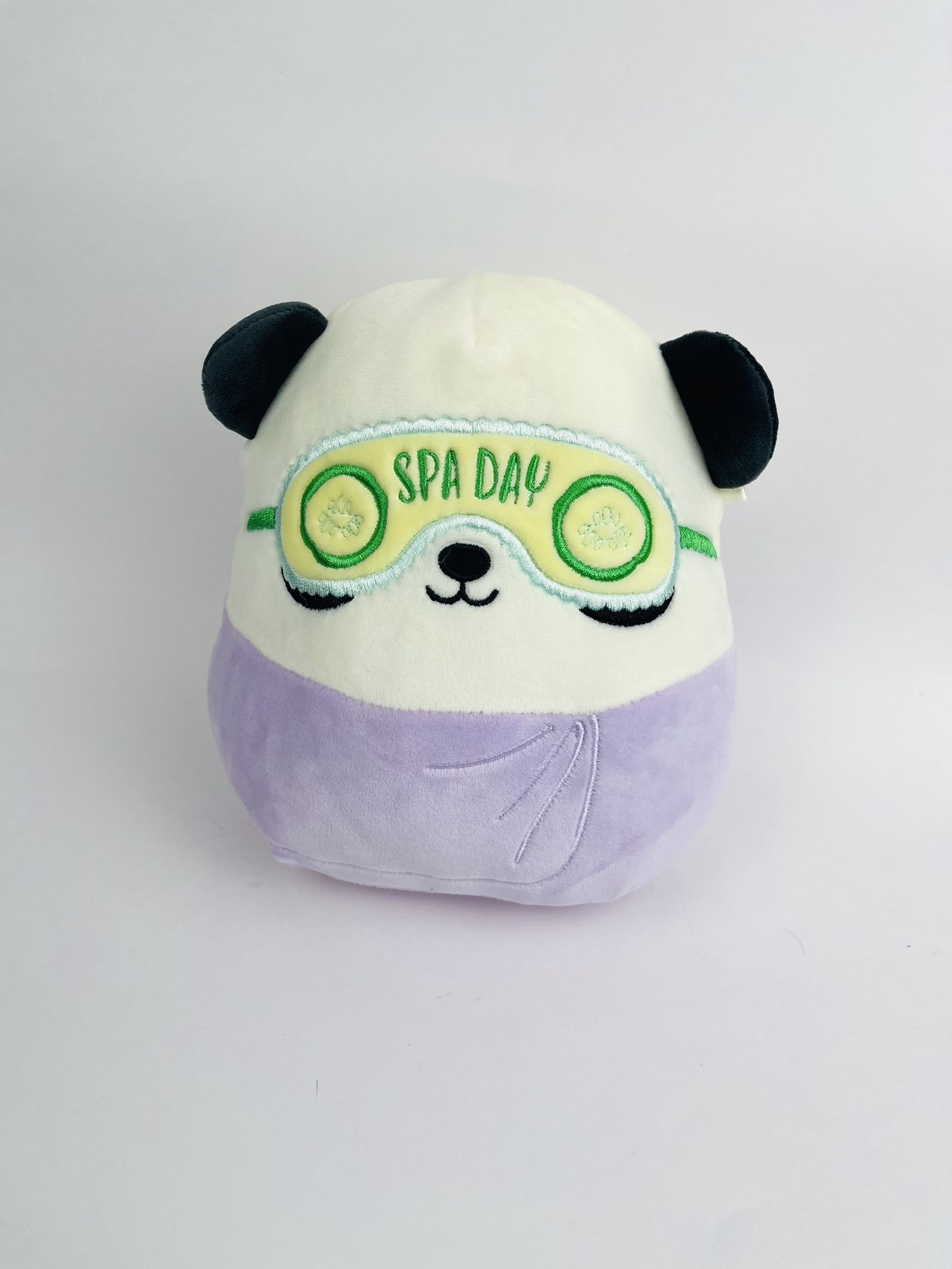 Squishmallows Spa Day Stanley the Panda Wellness Squad 7 inch Plush EUC Kellytoy