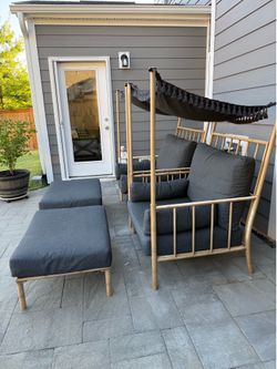 OpalHouse outdoor Calla Canopy chairs with ottomans