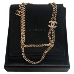 CHANEL FAUX PEARL CC QUILTED DOUBLE