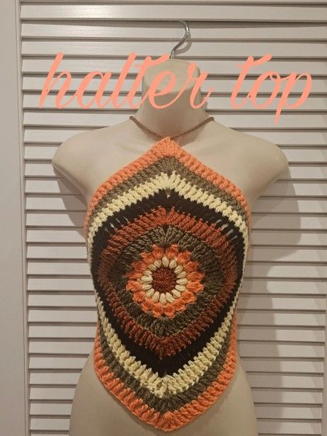 Handmade Crochet Halter Top