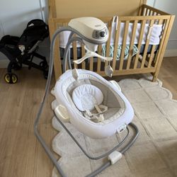 Graco Simple Sway Baby Swing with Plush Seat and Adjustable Speeds