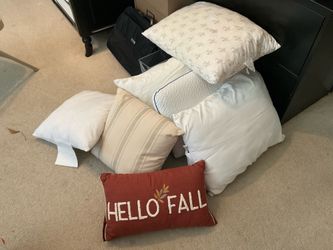 Assorted decorative pillows