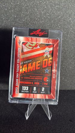 2023 game day ticket collection leaf Dak Prescott