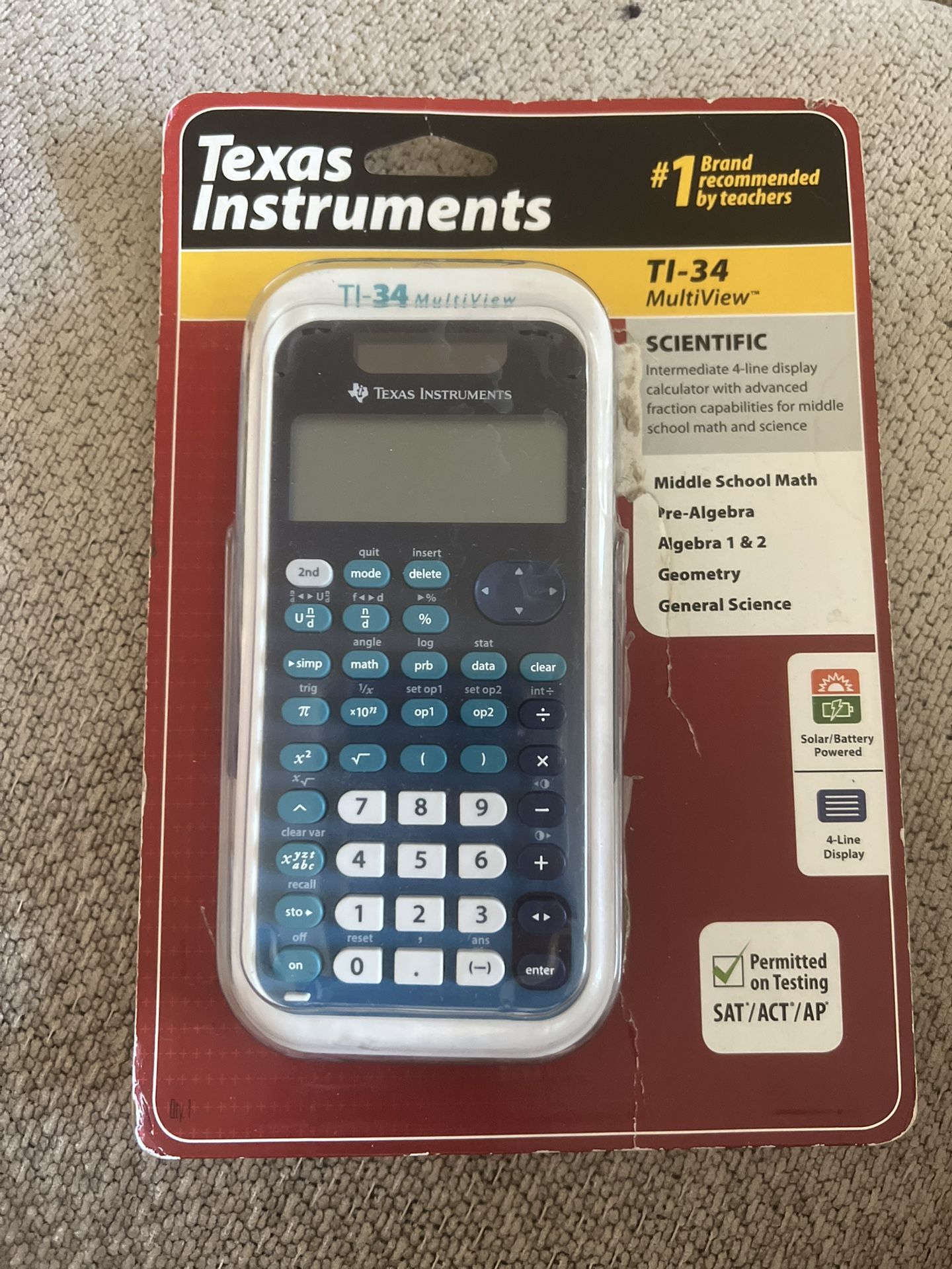 New TI-34 Scientific Calculator 