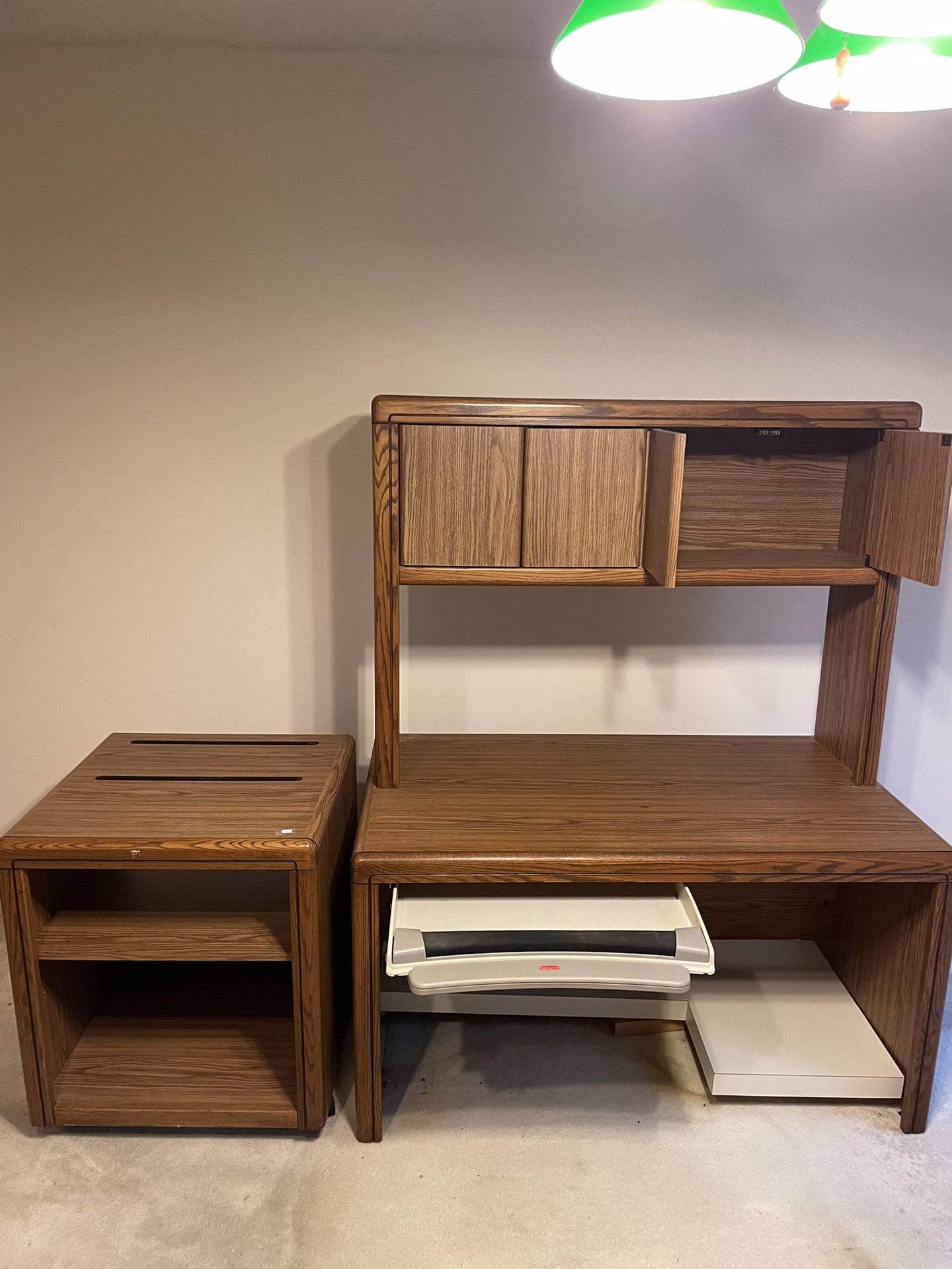 Office Set  (Desk, Hutch, Plus Printer Table)