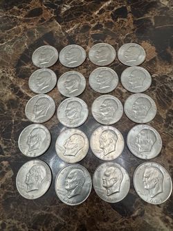 Lot of 20 Eisenhower Dollar Coins 1971–1972