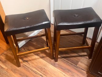 Saddle Seat Upholstered Counter Stool (Set of 2)