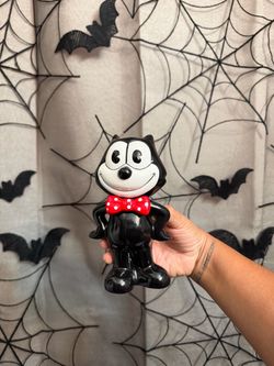 Felix the Cat Ceramic Figurine Coin Bank