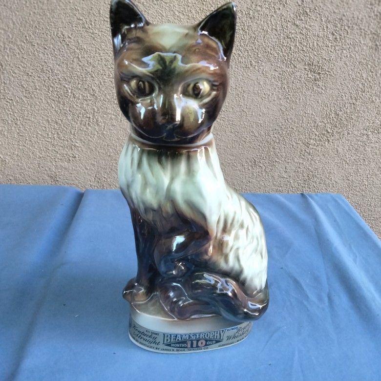 Siamese Cat Whiskey Bottle 