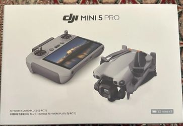 DJI Mini 5 Pro Fly MoreCombo Plus with DJI RC2 Drone with Camera 225° Gimbal New