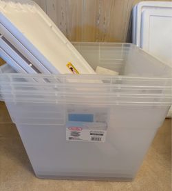 Sterilite 56qt/53L containers with lids (5)