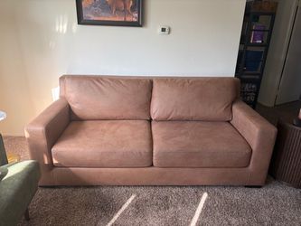 Couch/ Futon with pull out queen size bed (Living Spaces)