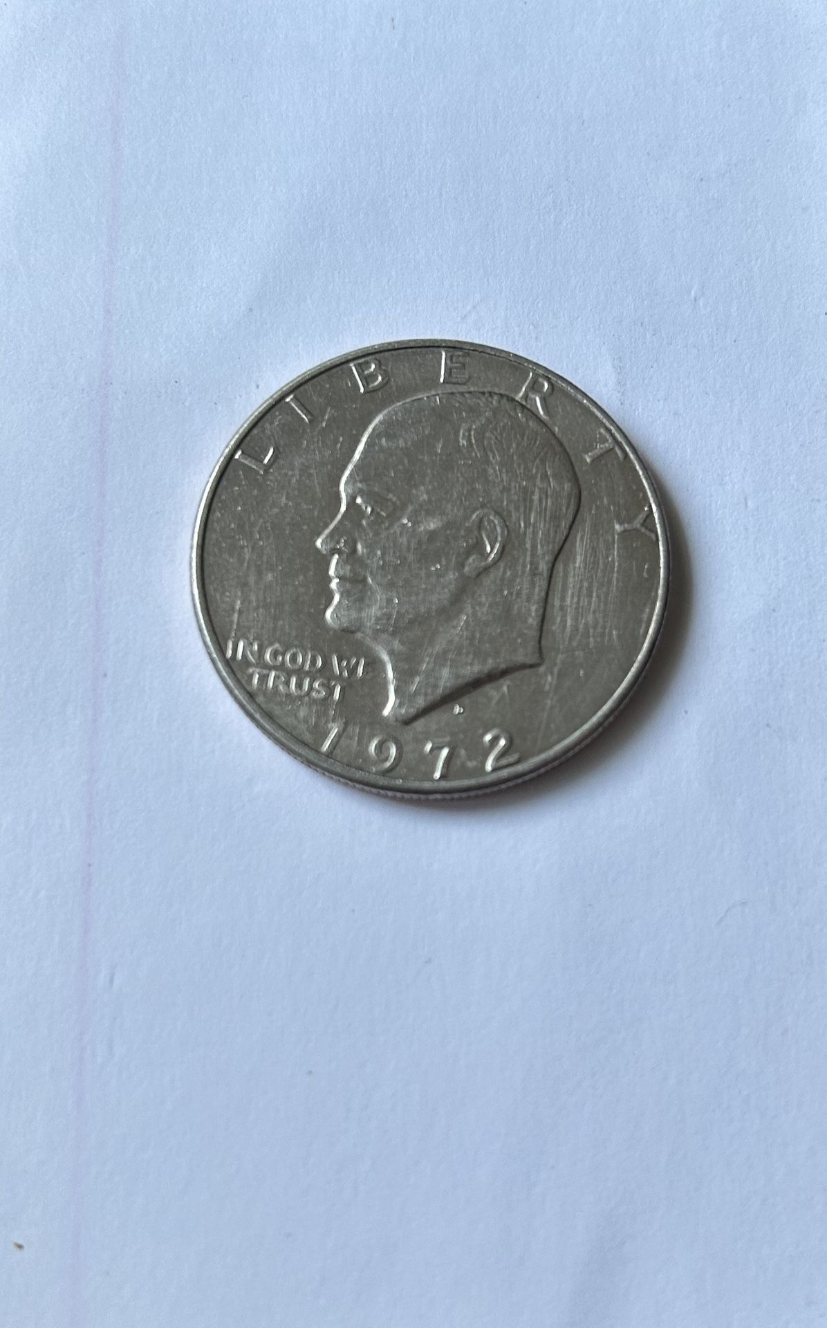 1972 D One Dollar Liberty Eisenhower Coin Flying Eagle Rare Authentic