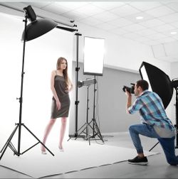 EMART 7x7ft Photo Video Studio Adjustable Background Stand Backdrop Support System Kit