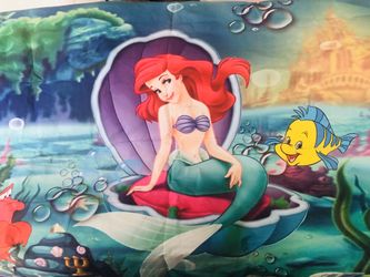 Little Mermaid 🧜♀️ Backdrop, Net & Seashell