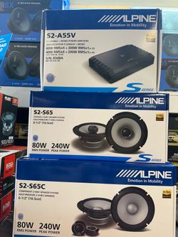 Alpine package Speakers S2-S65 plus S2-S65C plus Amplifier S2-A55V