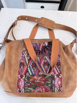 Leather tote every day bag