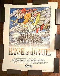 San Diego Opera 1998 Double Sided Poster - Hansel and Gretel / Of Mice and Men