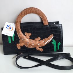 BEAUTIFUL LADIES HANDBAG ⭐️⭐️⭐️⭐️⭐️VINTAGE WOMENS LEATHER PAUSE HANDBAG 