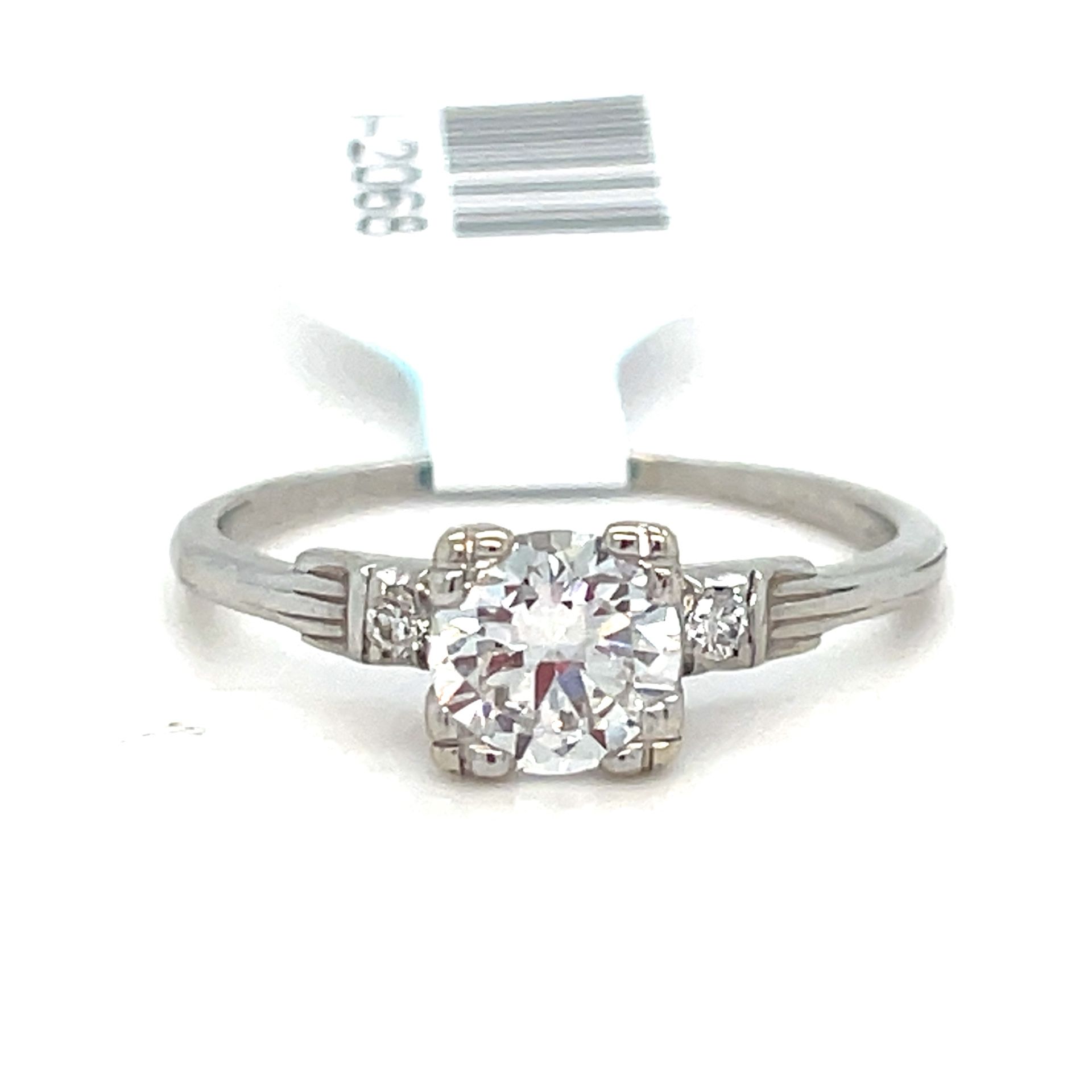 950 Platinum Diamond Ring 3.16g .73CT Size 7.5 I-2068