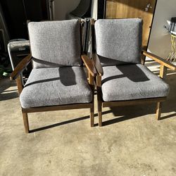 Wooden Grey Chairs 