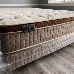 Queen Size 12in Organic Cloud Comfort Europillow Top Mattress 