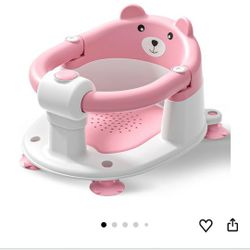 Baby Bath Seat for Babies 6 Months & Up, Toddler Bath Seats for Babies Sitting Up, Non-Slip Infant Bath Tub Chair with 4 Suction Cups & Soft Cushion f