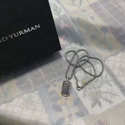  Necklace In Sterling Silver With Black Diamonds 