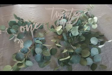 Silver wood Table Numbers