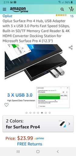 Surface Pro 4 Hub, USB Adapter
