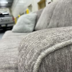 Soft Fabric Couch And Ottoman