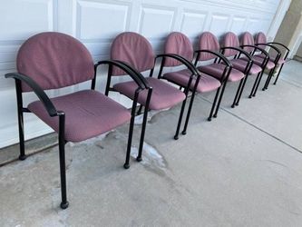 Seven Heavy Duty Chairs With Metal Frame And Legs