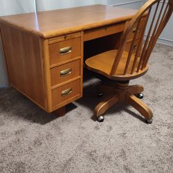 Vintage Oak Desk 