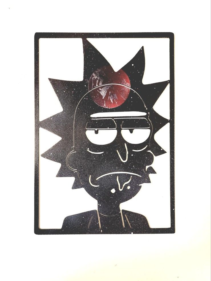 Rick Sanchez Metal Stencil *SPACED OUT*