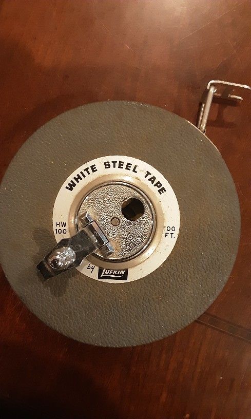 Vintage Round 100ft Steel Tape Measure