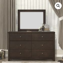 Dresser With 6 Drawers Espresso 