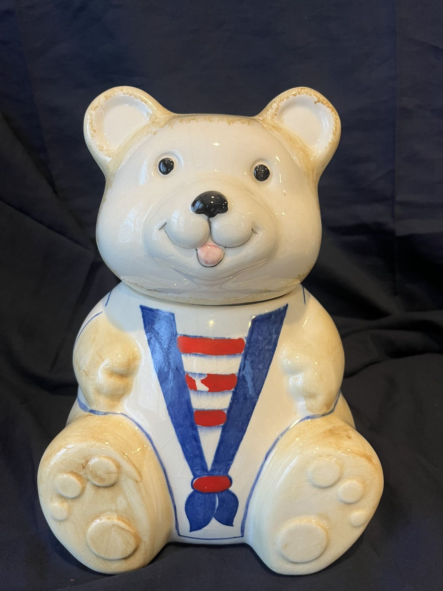 Vintage Weiss Teddy Bear Sailor Cookie Jar