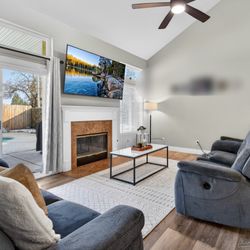 Electric Reclining Couch Set (86” Sofa + 76” Loveseat) + Tables