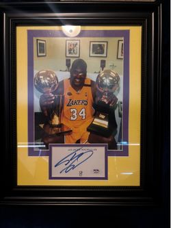 Shaquille O’Neal Authentic Signed Frame, Lakers