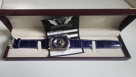 Bronex DR550 Watch with Blue Leather Strap